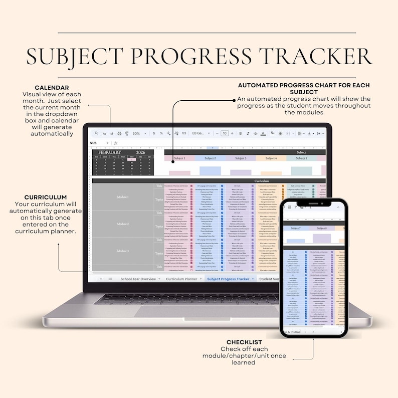 Homeschooler Planner Google Sheets Curriculum Planner Spreadsheet ...