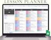 Teacher Lesson Planner 2026 Academic Calendar Digital Lesson Plan Spreadsheet Teacher Homeschooling Planner 2026 Teacher Planner Spreadsheet