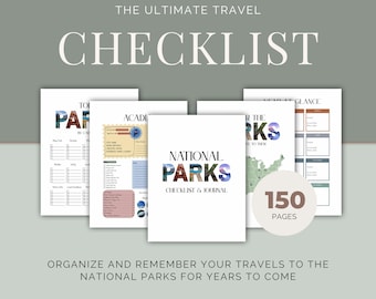 National Park Checklist & Travel Journal (Printable PDF)