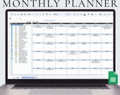 Monthly Planner Spreadsheet Google Sheets Monthly Calendar To Do List Monthly Task Tracker Editable Calendar 2026 Month Planner Template