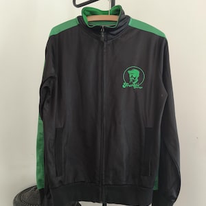 Men&#39;s Frankie Garage size small Jacket in black/green colour, soft shell lining