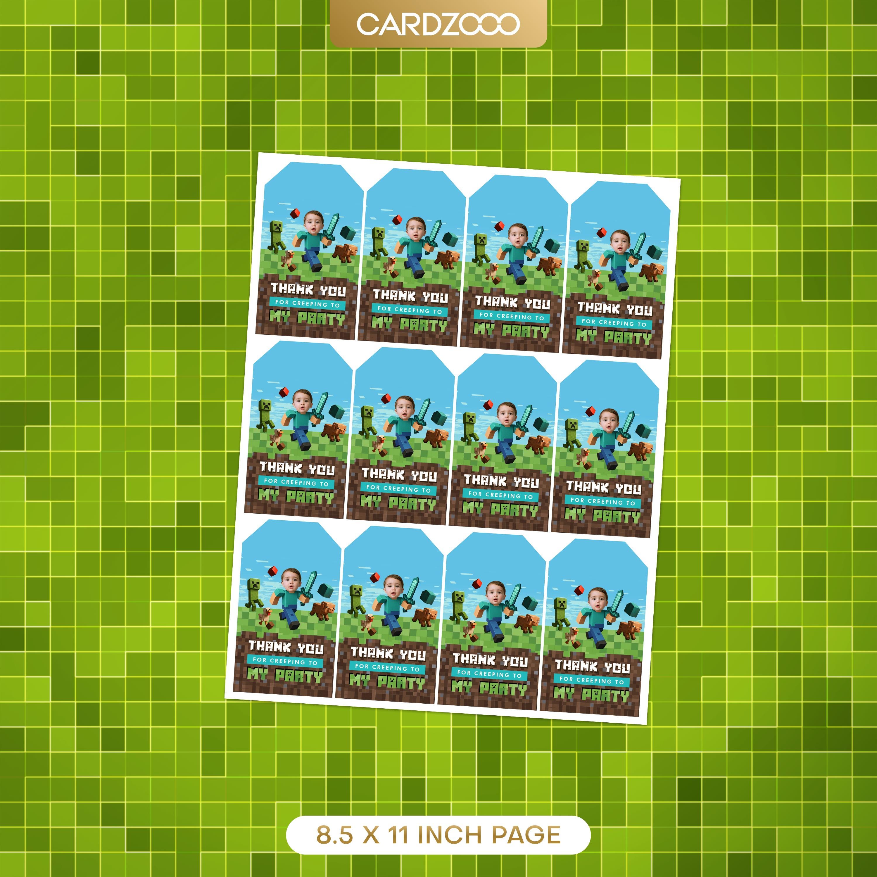 Custom Face Creeper Thank You Tag