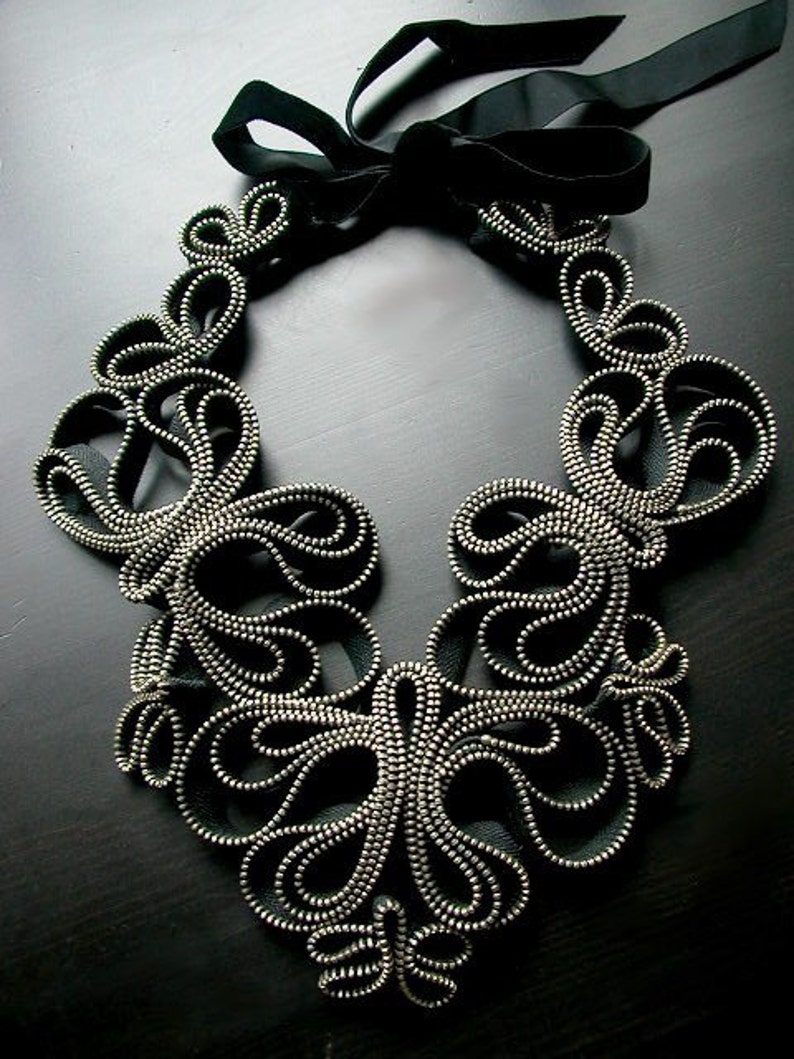 Madame Butterfly Zipper Necklace image 4