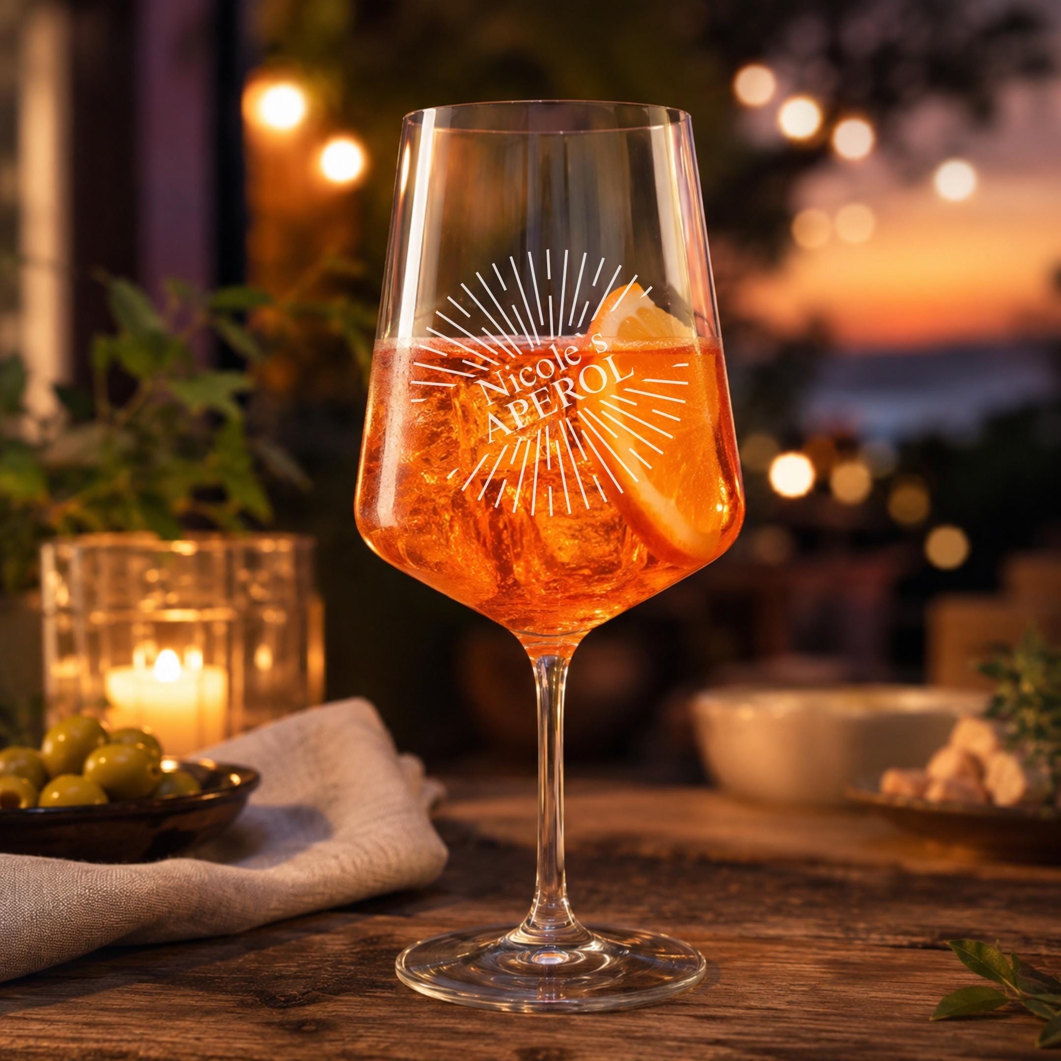 Glasses aperol spritz