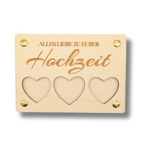 Personalisierte Holzkarte mit Schmetterling mit Herz – Gravur von Namen & Datum – Geschenk zur Hochzeit, Jahrestag, Valentinstag