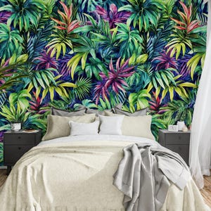 Papier peint tropical : décoration murale jungle vibrante