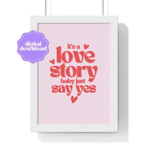 Impresión de arte digital de la historia de amor de Swiftie Taylor, descarga en formato A4, A3 y A2