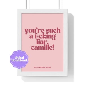 Real Housewives Quote Print Kyle Richards Liar Camille RHOBH