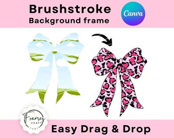 Coquette Bow Canva Frame, Ribbon Bow Canva Frames, Canva Frames PNG ...