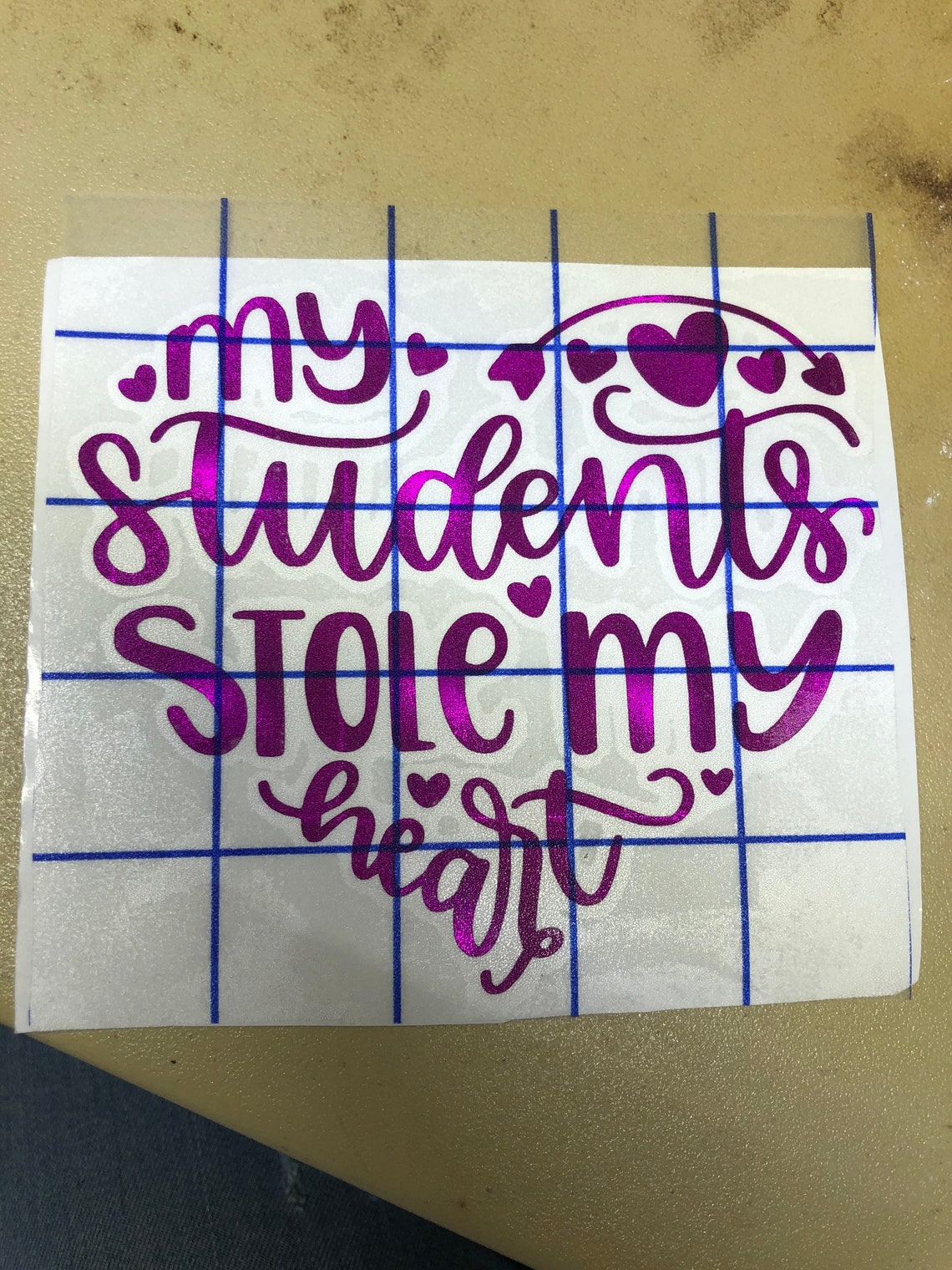 Teacher heart decal my students stole my heart | Etsy