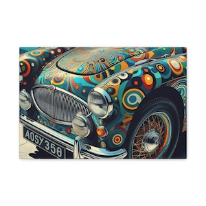 Canvas Austin Healey Modern Art - 18&quot; x 12&quot;