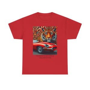 Jaguar E-Type T-Shirt: &#39;The Road is My Jungle&#39; Graphic Tee