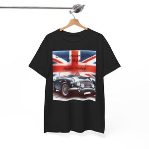 Austin Healey Cotton Tee: British Classic Car Enthusiast Shirt