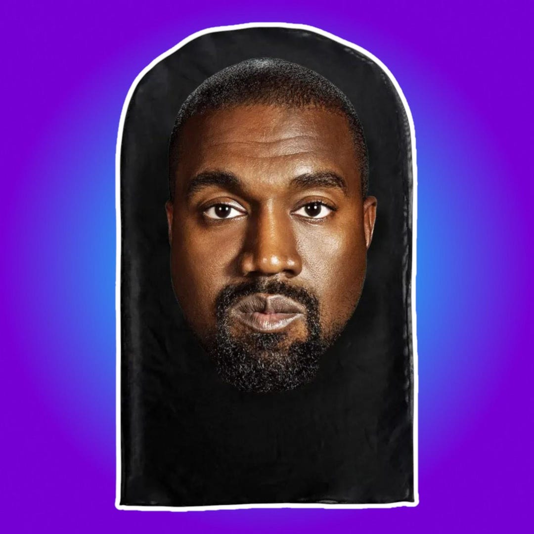 Pooshisty Rapper Mask Kanye West Shiesty Mask Celebrity Balaclava Full Face Fabric Mask ...