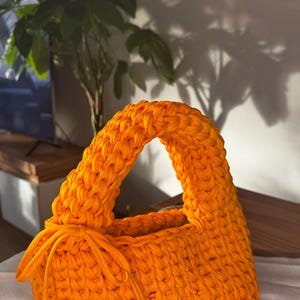 Sac crocheté orange