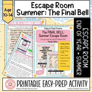 DIY Escape Adventure Summer Night Activity for the Whole Family | Printable Puzzle Game for Kids Ages 10–14 | Family Night Escape Room Game