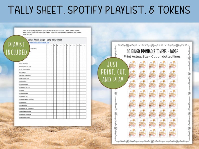 Puede incluir: Una tarjeta de bingo imprimible con 40 fichas grandes con tem&aacute;tica de verano. Las fichas est&aacute;n dise&ntilde;adas con un estilo de acuarela e incluyen el texto "Summer Vibes". La tarjeta est&aacute; etiquetada como "40 fichas de bingo imprimibles - grandes" e incluye instrucciones para imprimir en tama&ntilde;o real y cortar por las l&iacute;neas punteadas.