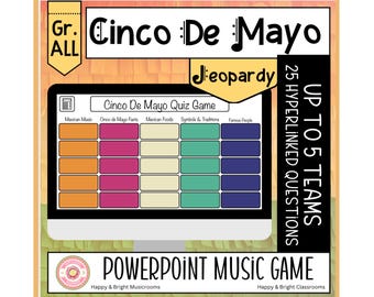 Cinco de Mayo Trivia Game | Digital PowerPoint Quiz Show for Kids, Families & Classrooms