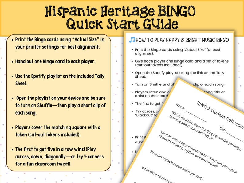 Hispanic Heritage Month educational game with kid-friendly playlist included.