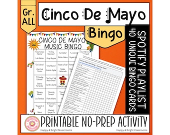 Cinco de Mayo Bingo | Printable Music Game for Kids, Families & Classrooms