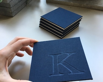 5 Accordion Books 4"x4" w Monogram - Photo Album - Wedding Favors - Birthday Gift - Keepsake Album