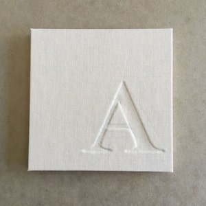 Cream Accordion Book 4&quot;x4&quot; w Monogram & Prints - Photo Album - Wedding Favors - Birthday Gift