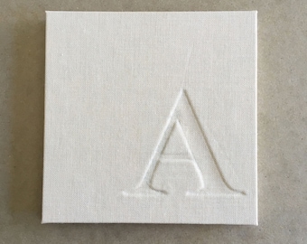 Cream Accordion Book 4"x4" w Monogram & Prints - Photo Album - Wedding Favors - Birthday Gift