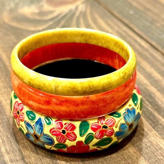 Colorful Retro Bangle Set of 3 - image 4