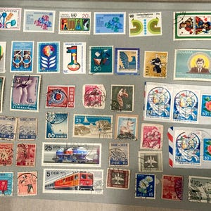 Vintage World Stamp Lot of 45 International | Global Stamps