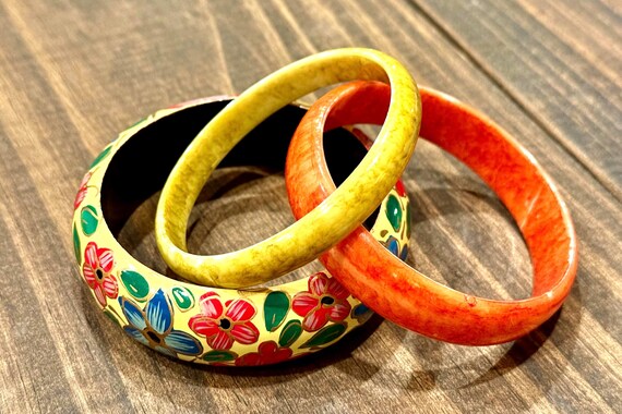 Colorful Retro Bangle Set of 3 - image 3