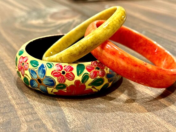 Colorful Retro Bangle Set of 3 - image 2
