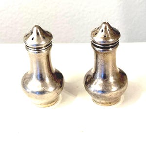 Vintage Sterling Silver Salt and Pepper Shakers – Marked 4905 Sterling