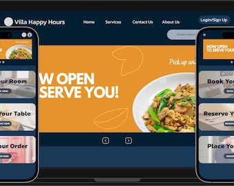 Restaurant Website Template | Mobile-First HTML Website | Menu & Booking | Modern Small Business Website