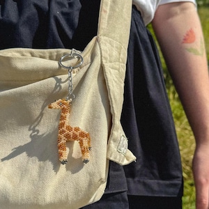 Giraffe Schlüsselanhänger, Taschenanhänger, süße Giraffe Schlüsselanhänger, einzigartiges Geschenk für Tierliebhaber