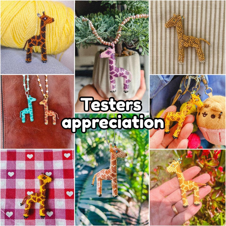 3D Beaded Giraffe PDF Pattern | Peyote & Brick Stitch Tutorial | DIY Animal Charm | Adventurous Beginner Step-by-Step Bead Pattern image 9