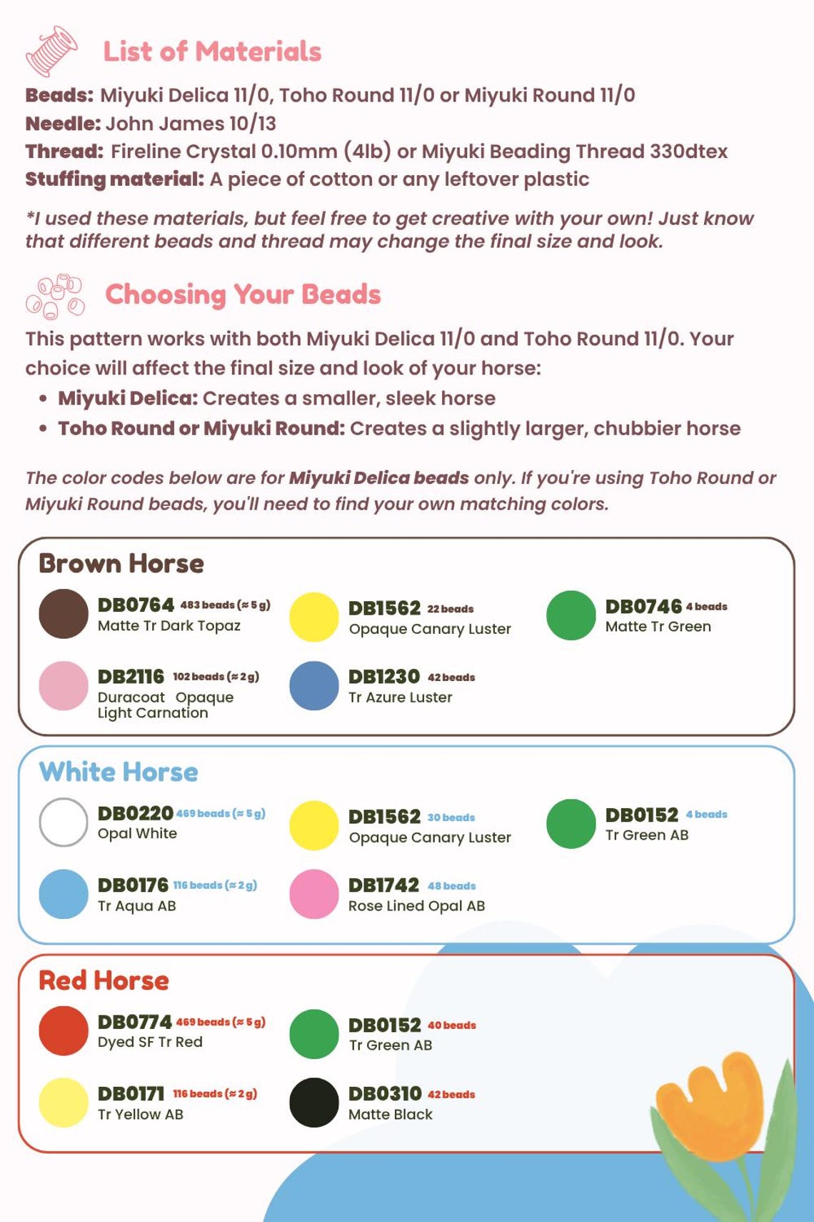 3D Beaded Horse PDF Pattern | Peyote & Brick Stitch Tutorial | DIY ...