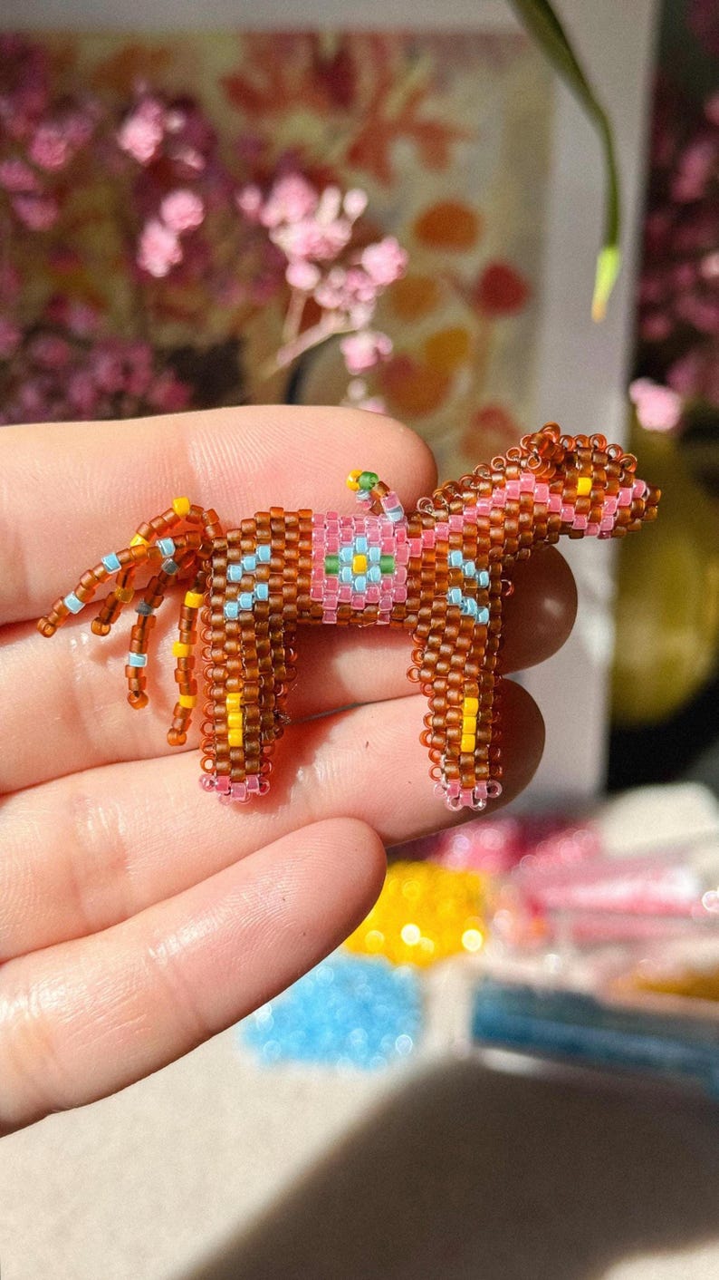 3D Beaded Horse PDF Pattern | Peyote & Brick Stitch Tutorial | DIY ...