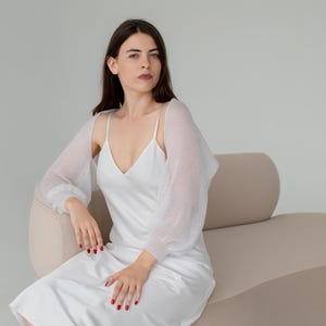 Hand-Knitted Mohair Bridal Bolero: Elegant Wedding Shrug