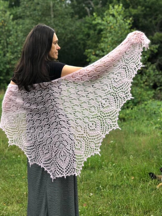 Blush Pink Mohair Bridal Shawl – Lace Knit Wedding Wrap, Winter