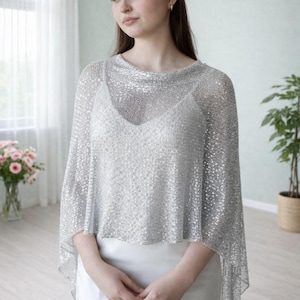 silver cover up for dresses Silver Wraps for Formal Dress