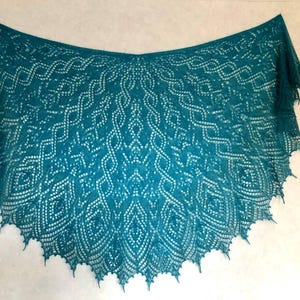 Sea wave colored  Lace Mohair  Shawl, Winter Bridal Wrap, Evening Cape Scarf, Mother of the Bride Shawl, Knit Head Cover, Lace Bridal Cape