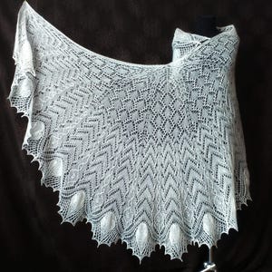 White Lace Mohair Bridal Shawl: Hand-Knitted Wedding Wrap