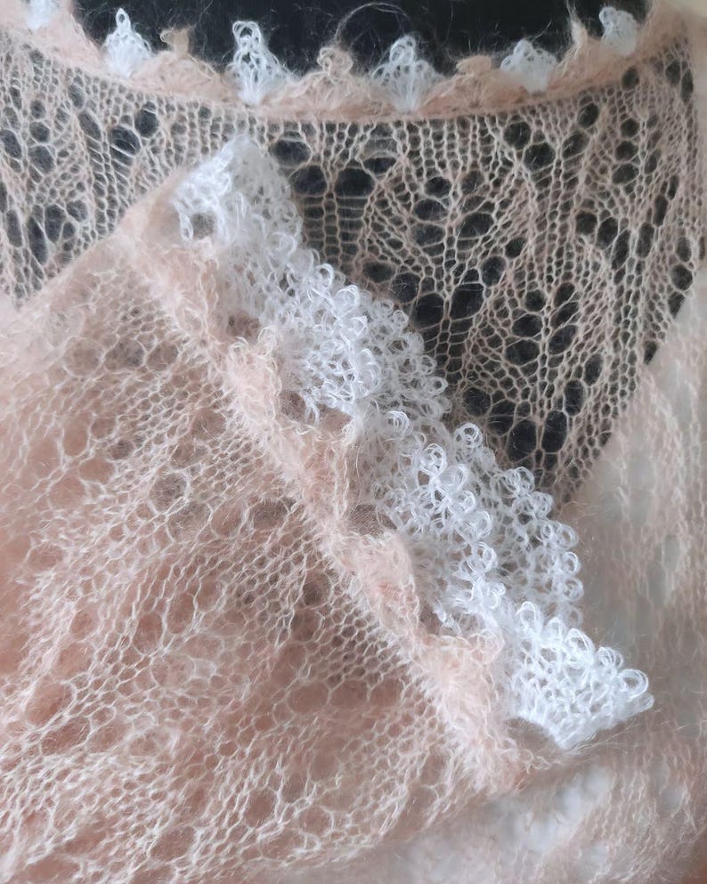 Mini Princess Mohair Cardigan - Peach main image 0