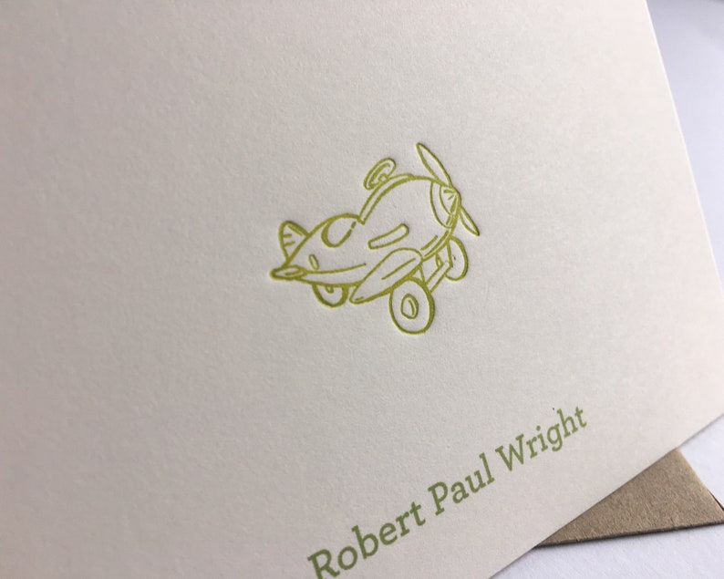 Personalized Stationery Set Letterpress Cards with Digital Personalized Name or Monogram for a Girl or Boy!