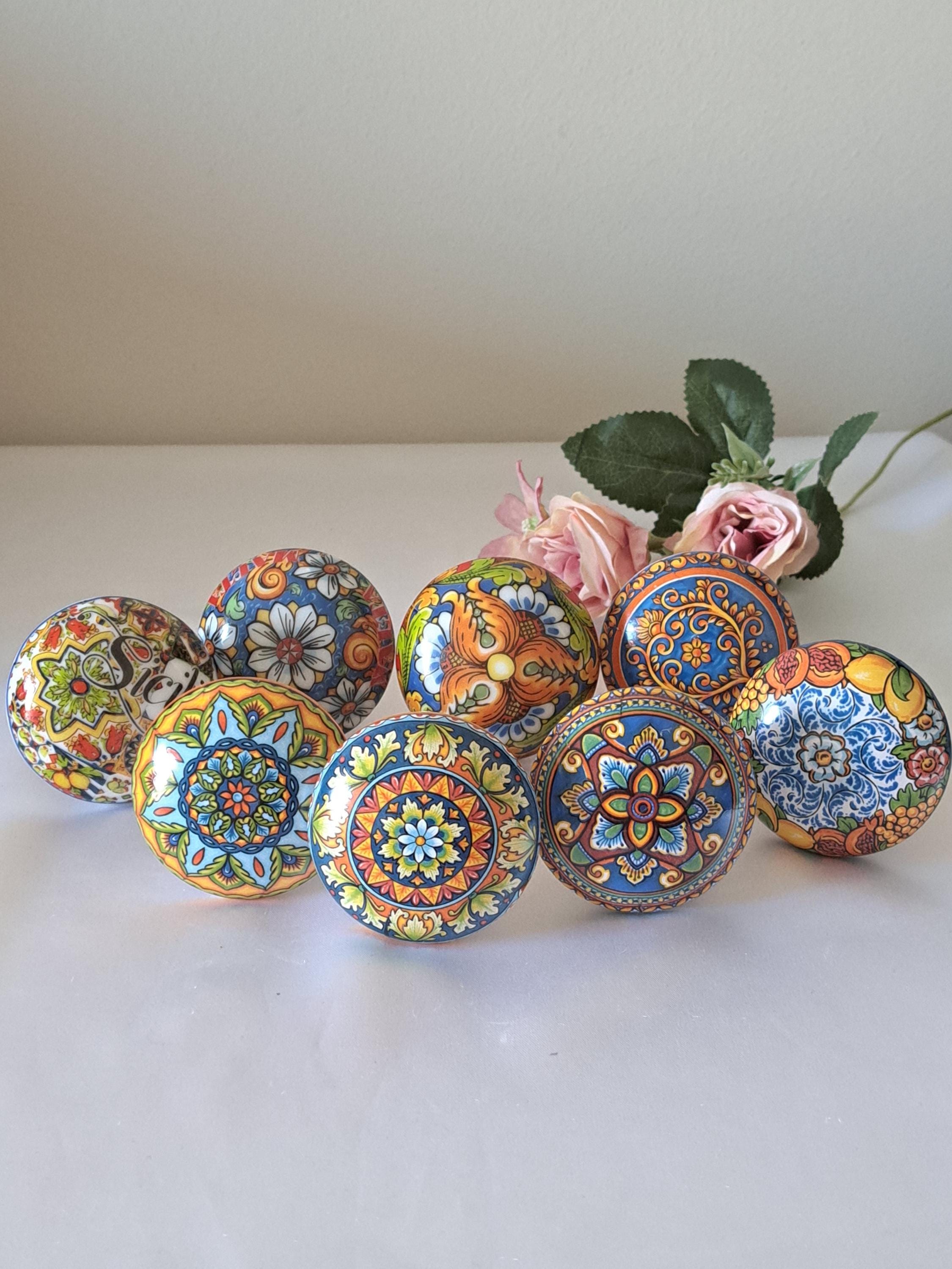 Sicily Maiolica Sicilian Ceramic Wine Bottle Stopper
