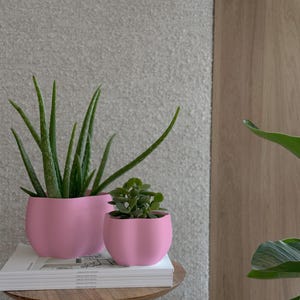 Roze bloempot | Eden PLANTER matroze | Organische pot in roze | Perfect voor plantenliefhebbers, plantenpot voor thuis