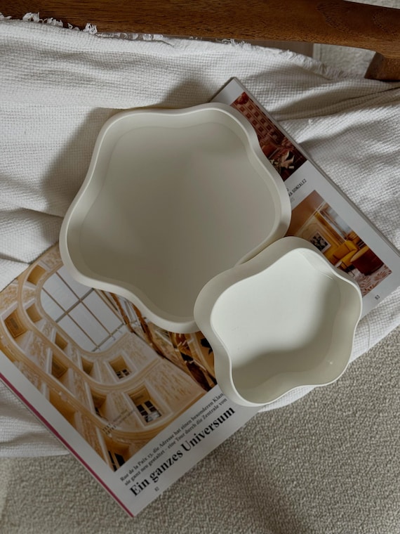 Dekoschale in weiß | HARMONY CATCHALL in creamy chulk | Obstschale in weiß | für dein Zuhause | Tischdeko für das Wohnzimmer | Beige Liebe