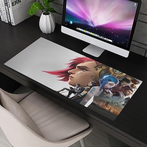 Arcane League Of Legends Premium Mousepad Jinx Vi Piltover | Gaming Mouse Pad |  Arcane Merch | Gift for Gamers | Desk Mat | Gamer Gift