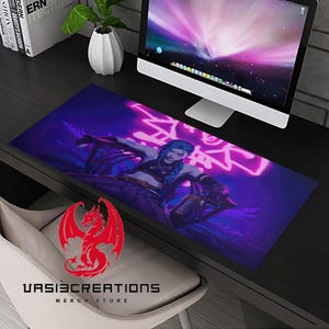 Tapis de souris Arcane Jinx League Of Legends, grand tapis de souris, tapis de souris de jeu, sous-vêtement de bureau, produits dérivés des arcanes, accessoires de jeu, cadeaux pour les joueurs
