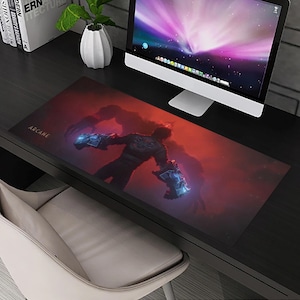 Arcane League Of Legends  Vi & Vander Premium Mouse Pad Gaming | Gift For Gamer |